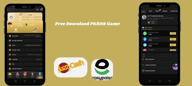 Deposit Money in PKR98 Game